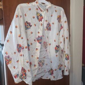 Diane von Furstenberg Women's multi colored Shirt vintage western cowboy